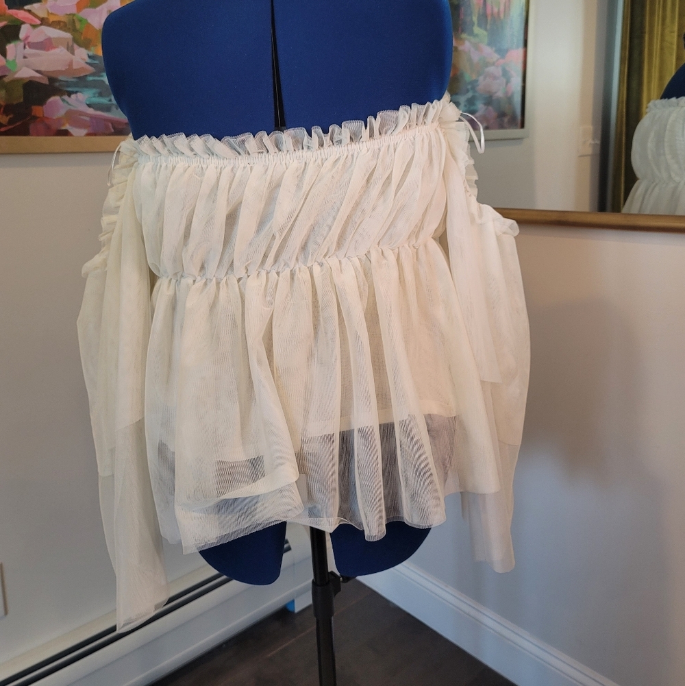 Elegant Off-Shoulder White Blouse